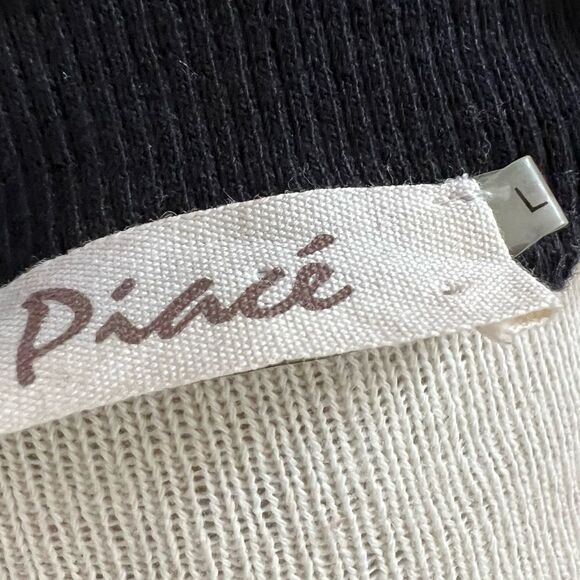 Piace black and white sheer floral zippered jacket size Large - Picture 4 of 8